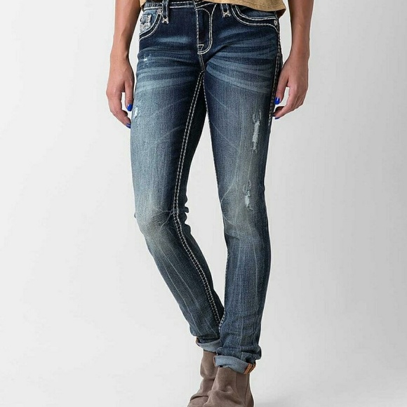 Rock Revival Pilkin Mid-Rise Skinny Stretch Sz 25 - Picture 5 of 8